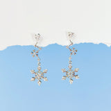 Silver Celestial Snowflake Earrings