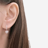 Twinkle Heart Huggie Hoop Earrings