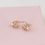 Rose Gold Bunny on the Moon Earrings