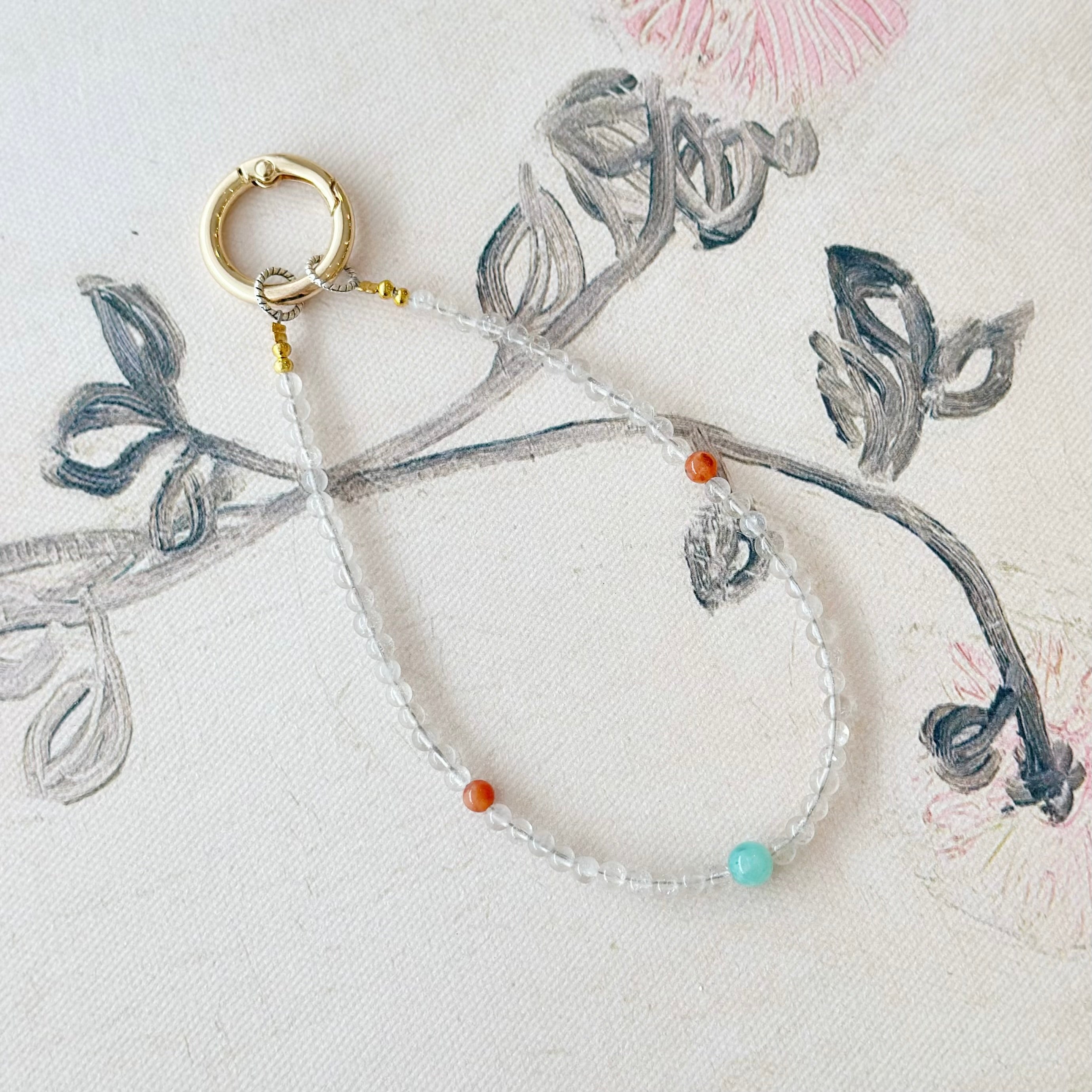 My Clear Quartz Crystal Phone Charm