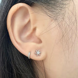 Silver Lovesome Snowflake Earrings