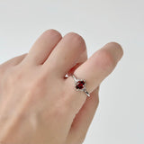 Glacienne Garnet Ring