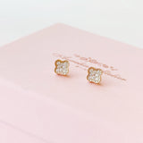 Rose Gold Eveline Clover Earrings