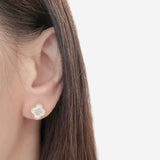 Rose Gold Lumière Clover Earrings