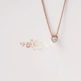 Rose Gold Love Diamond Pendant Necklace