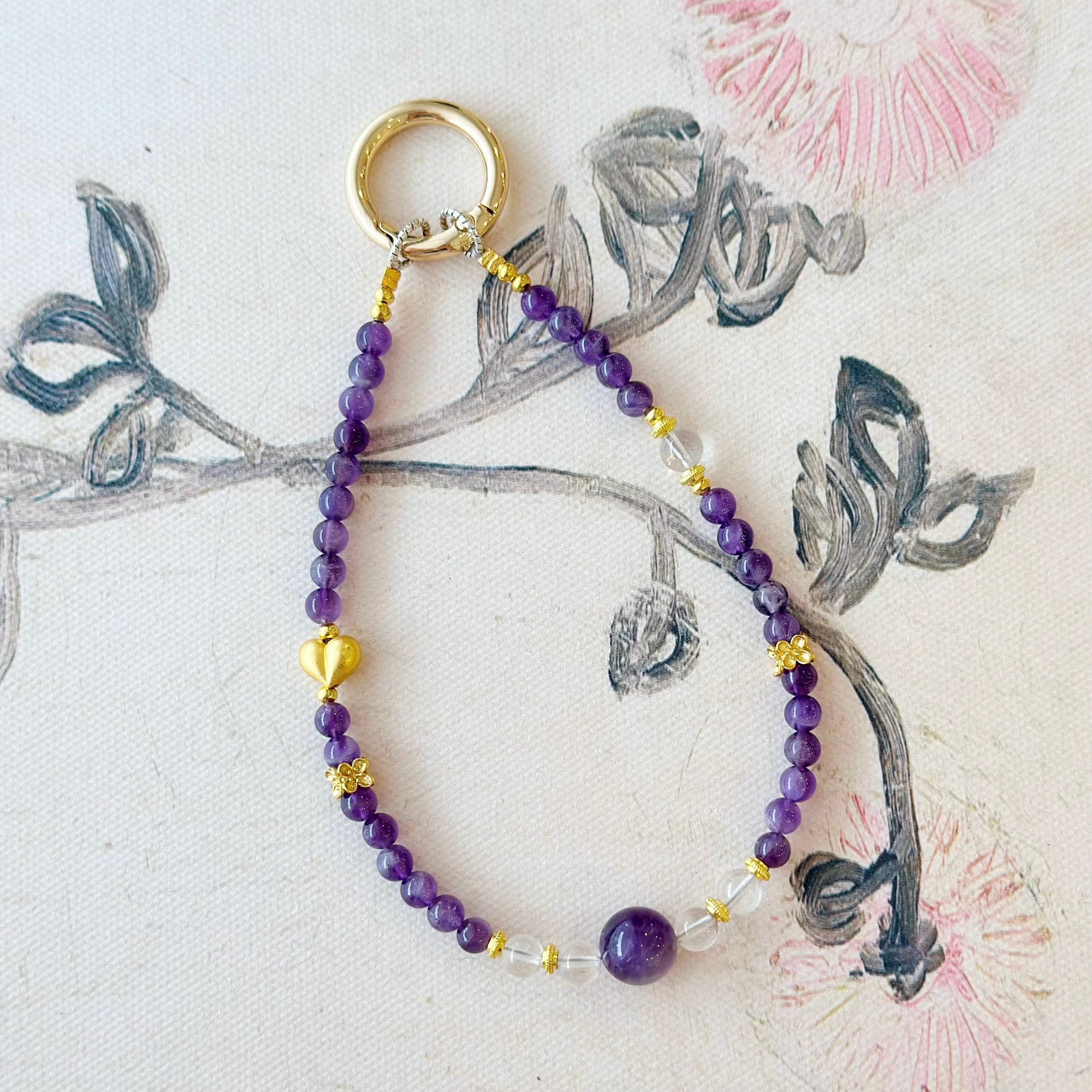 My Amethyst Crystal Phone Charm