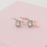 Silver Love in Emerald Earrings