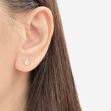 Silver Lumi Ribbon Earrings