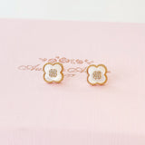 Rose Gold Lumière Clover Earrings