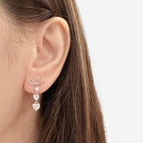 Silver Just Love Heart Earrings