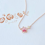 Rose Gold Aurora Snowflower Necklace