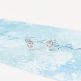 Silver Beloved Ribbon Earrings