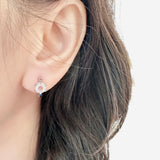 Celeste Clear Quartz Huggie Hoop Earrings