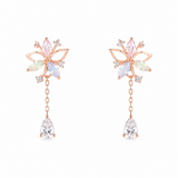 Rose Gold Dandelion Earrings