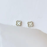 Silver Vanya Clover Lustre Earrings