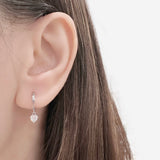 Kiss Heart Huggie Hoop Earrings