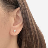 Rose Gold Élise Clover Earrings