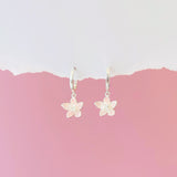 Blush Sakura Huggie Hoop Earrings