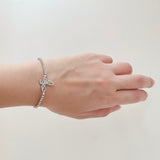 Silver Butterfly Tennis Bracelet