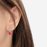 Ruyi Knot Ruby Earrings