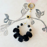 My Sweet Fluffy Onyx Crystal Phone Charm