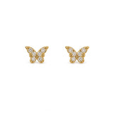 Gold Sweet Butterfly Earrings