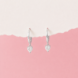 Kiss Heart Huggie Hoop Earrings