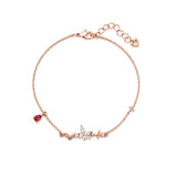 Rose Gold Clematis Bracelet