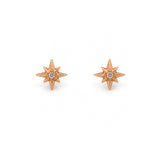 Rose Gold North Star Earrings