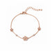 Secret Blossom Bracelet in silver / ROSE GOLD with crystal daisy flower charms