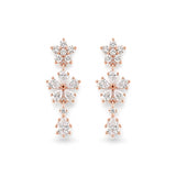 Rose Gold Spring Snow Earrings