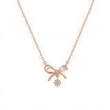 Rose Gold Sweetest Ribbon Necklace