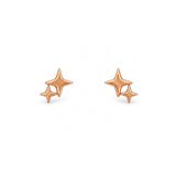Rose Gold Twin Twinkle Earrings