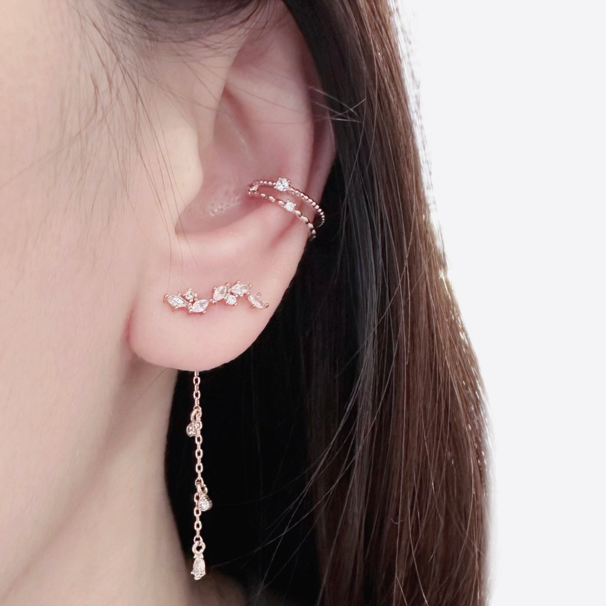 Rose Gold Made in Korea Earrings Korean Anting Cubic Zirconia Jewellery Malaysia Instagram 925 Sterling Silver hypoallergenic Instagram gift shops Jewellery Online Malaysia Shopping No Piercing Perfect Gift special gift Loved One Online jewellery Malaysia Gift for her Rose Gold Korea Made Earrings Korean Jewellery Jewelry Local Brand in Malaysia Cubic Zirconia Dainty Delicate Minimalist Jewellery Jewelry Bride Clip On Earrings Silver Gift Set present gift for her gift ideas earcuff ear cuff non piercing