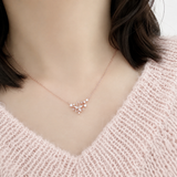 Rose Gold Dandelion Necklace