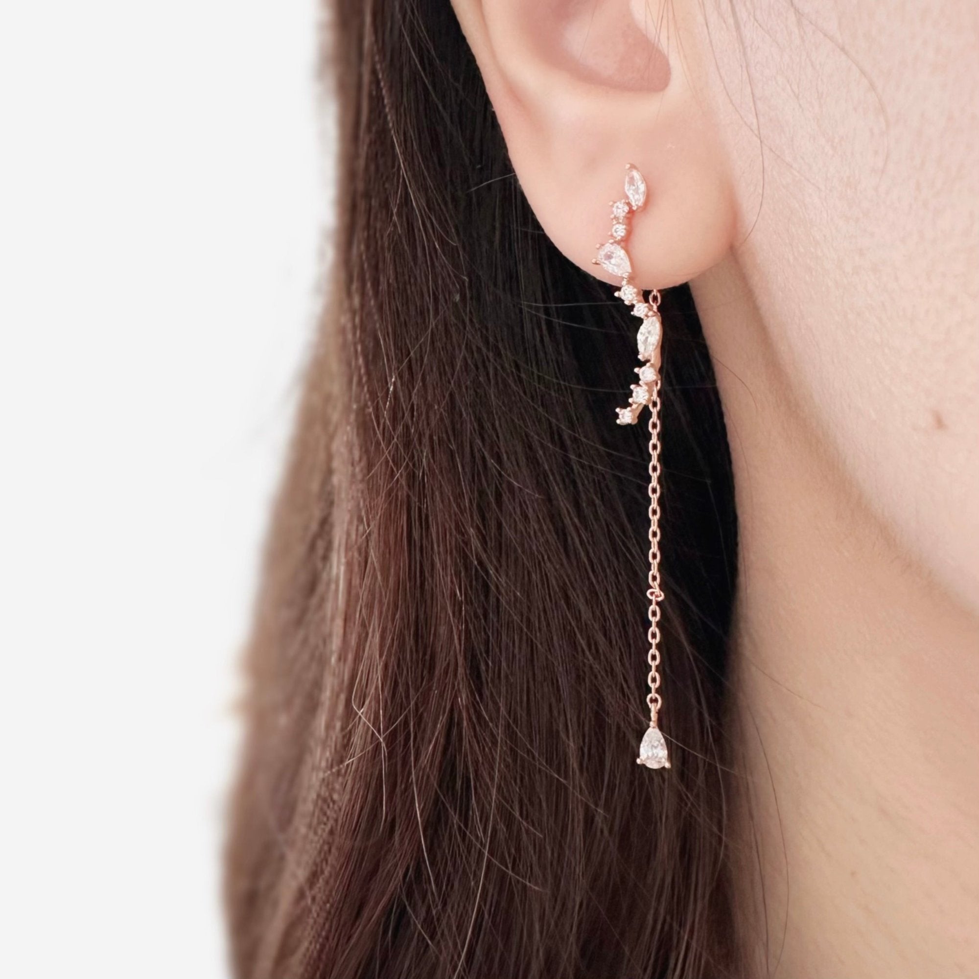 Rose Gold Made in Korea Earrings Korean Anting Cubic Zirconia Jewellery Malaysia piercing 925 Sterling Silver hypoallergenic 2 way earrings Jewellery Online Malaysia Shopping No Piercing Perfect Gift special gift s925 dainty anting jewellery Malaysia Gift for her Rose Gold Korea Made Earrings Korean Jewellery Jewelry Cubic Zirconia Dainty Delicate Minimalist Jewellery Jewelry Bride Clip On Earrings Silver Gift Set present gift for her gift ideas daily wear earrings spring earrings birthday gift