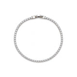 Silver Heartfelt Tennis Bracelet