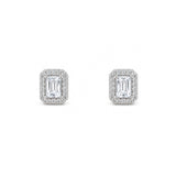 Silver Love in Emerald Earrings