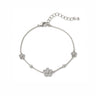 Secret Blossom Bracelet in silver / ROSE GOLD with crystal daisy flower charms