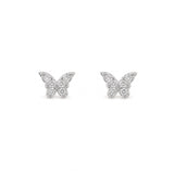 Silver Sweet Butterfly Earrings