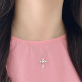 Silver Serenity Cross Necklace