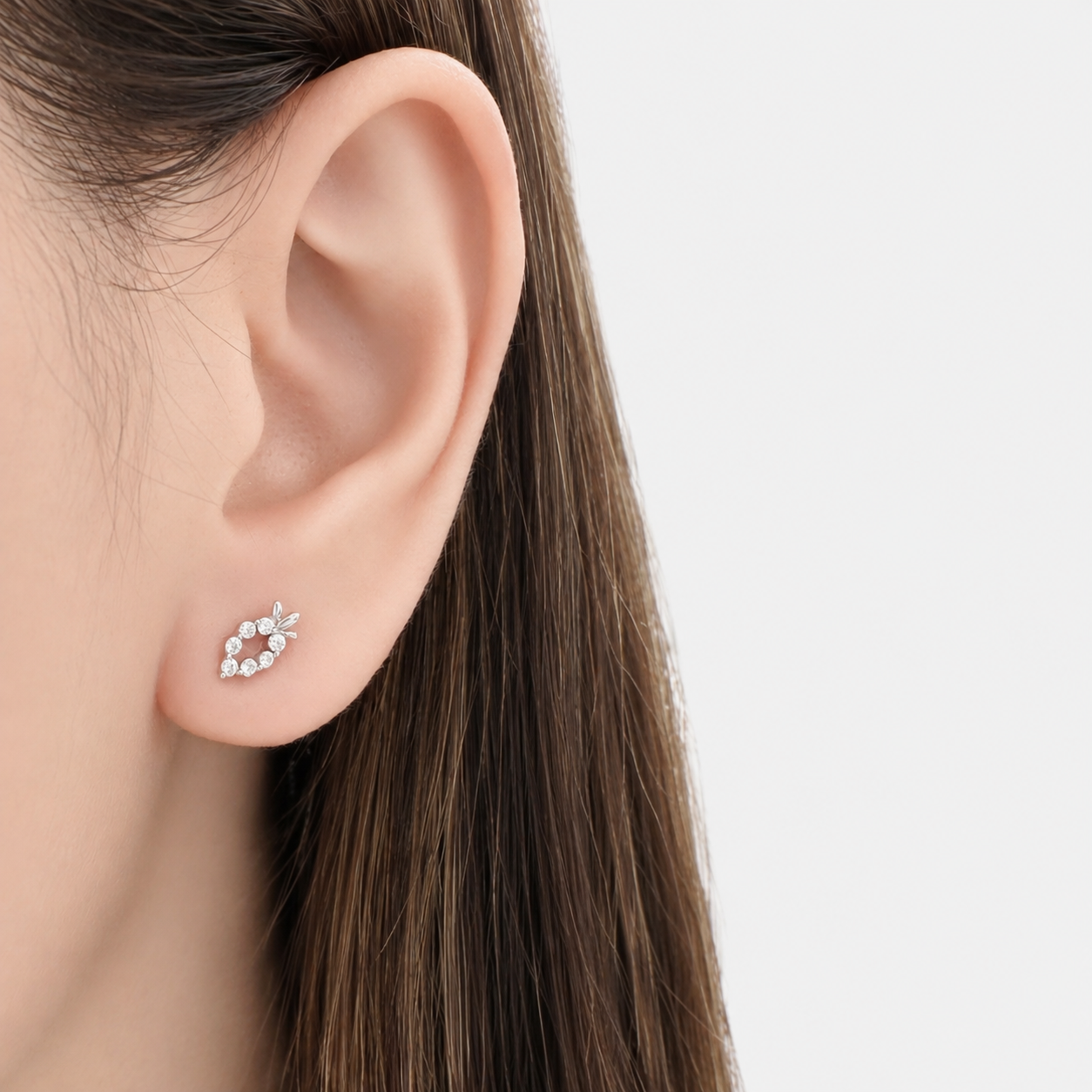 Silver Carrot Earrings