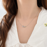 Silver Coral Bells Necklace