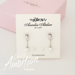 Zhao Lu Si’s Style, Love’s Ambition Earrings, c-drama earrings, chinese drama, c-drama, Xu Yan earrings, Qiao Yan earrings, classic pearl earrings, drop pearl earrings, 
Gift set for her / hadiah untuk wanita / 送给她的礼物。Perfect for best friend / sahabat baik / 最好的朋友。Includes beloved earrings, bracelet, and ring / 心爱的耳环、手链和戒指。Made in Korea / 制造于韩国 /.Dainty jewellery / 简约精致首饰 / barang kemas halus. 925 sterling silver / 925纯银 / perak tulen 925. Anti-tarnish / 防氧化 / tahan karat. Suitable for daily wear