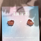 aries Gift idea Gift for her Made in Korea  Cubic Zirconia 925 Sterling Silver  No Piercing Jewelry Dainty Minimalist Dainty Daily wear korean earrings bracelet jewellery Malaysia necklace korean jewellery horoscope zodiac resin earrings handmade earrings paper shrink earrings uv resin earrings 