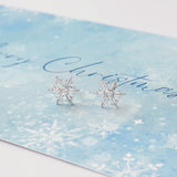 Silver Frost Snowflake Earrings