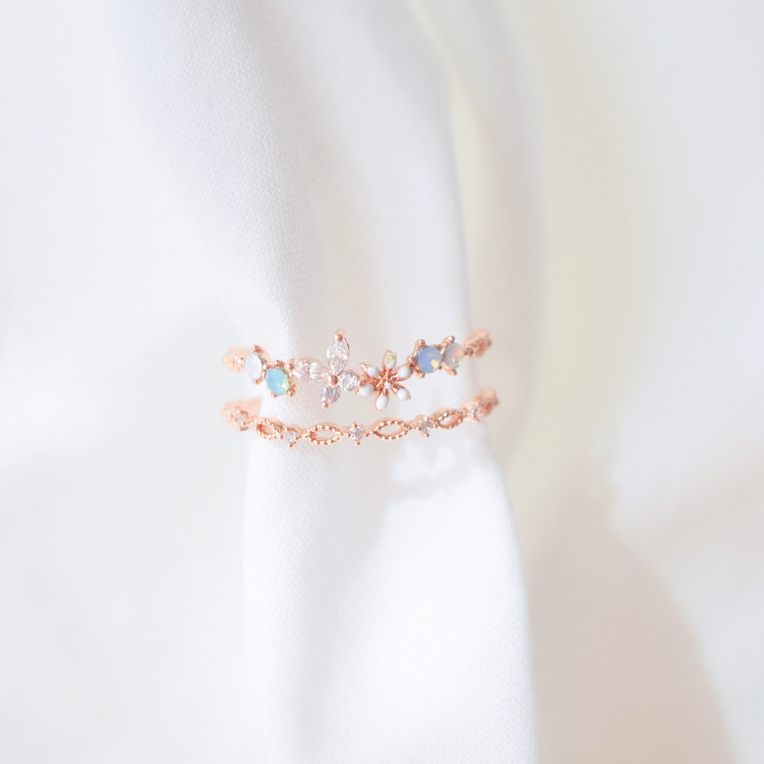 Rose Gold Ring Korea Made Rings Cubic Zirconia Stone 925 Silver Daily Wear Cincin Adjustable Gift For Her Surprise Jewellery Jewelry Malaysia Accessory
