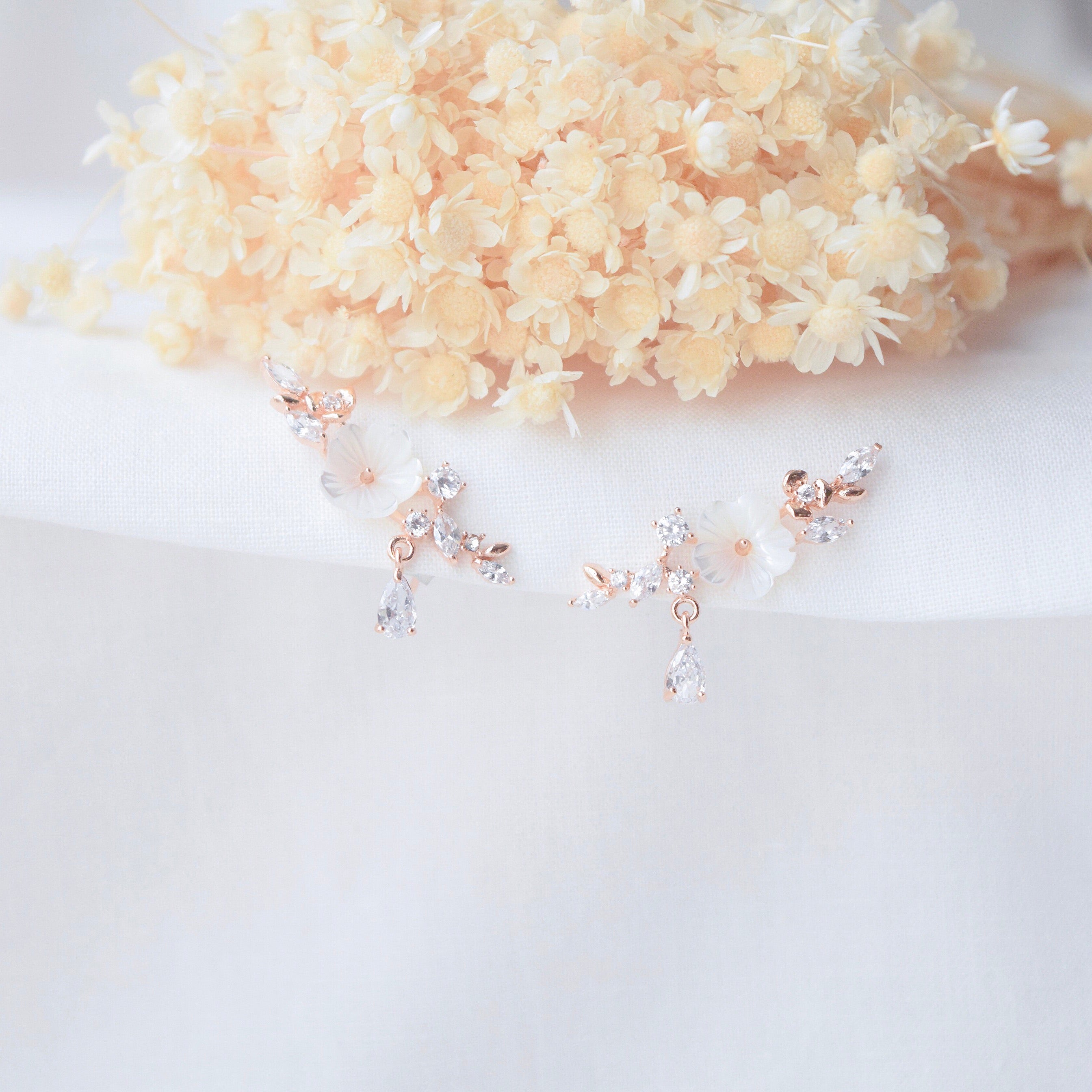 Made in Korea Earrings Korean Anting Cubic Zirconia Bride Bridal Dinner 925 Sterling Silver Accessory Fashion Fancy Stylish Costume Jewellery Online Malaysia Shopping Trendy Accessories Daily Wear Jewelry Dainty Minimalist Delicate Clip On Earrings No Piercing Special Perfect Gift From Heart For Your Loved One Sakura さくら