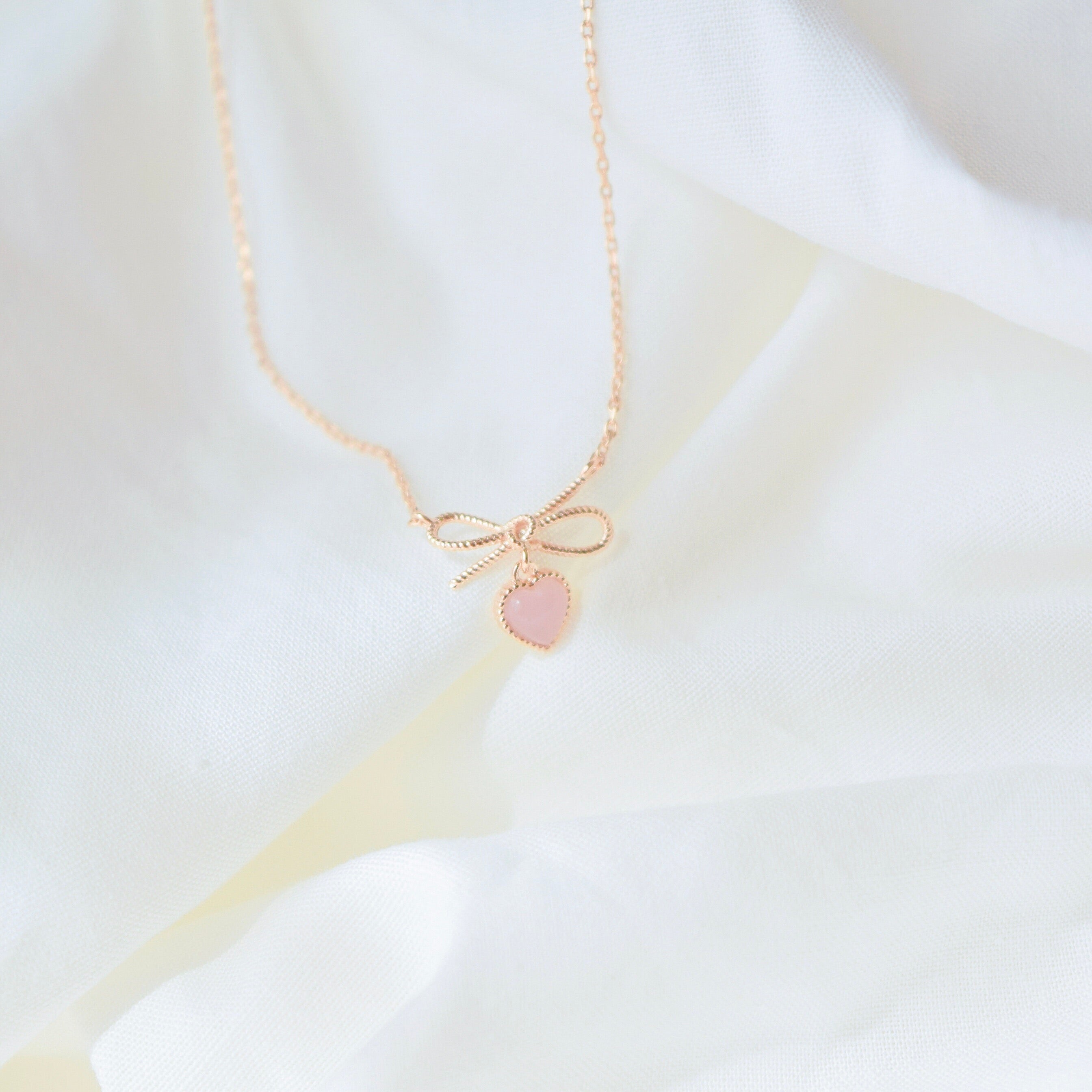 Rose Gold Made in Korea Necklace Korean Rantai Leher Cubic Zirconia Bride Bridal Dinner Rhodium Plated Accessory Fashion Fancy Stylish Jewellery Online Malaysia Shopping Trendy Accessories Daily Wear Jewelry Dainty Minimalist Delicate Special Perfect Gift From Heart For Your Loved One