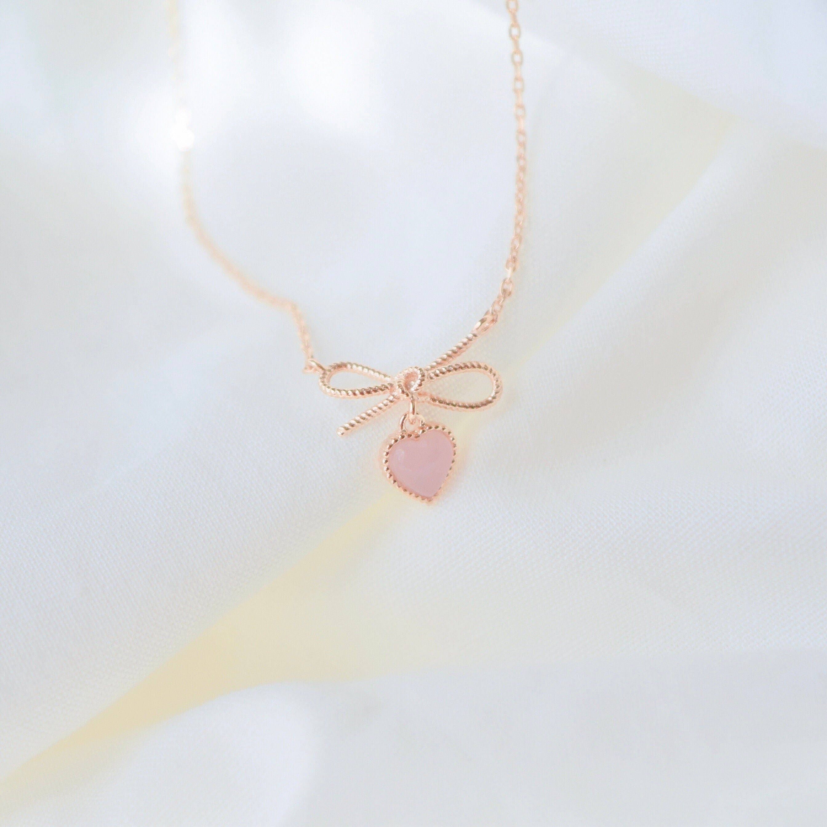 Rose Gold Made in Korea Necklace Korean Rantai Leher Cubic Zirconia Bride Bridal Dinner Rhodium Plated Accessory Fashion Fancy Stylish Jewellery Online Malaysia Shopping Trendy Accessories Daily Wear Jewelry Dainty Minimalist Delicate Special Perfect Gift From Heart For Your Loved One